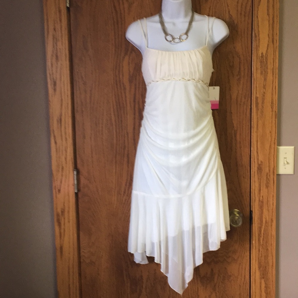 XOXO Off white mid length formal Prom dress
